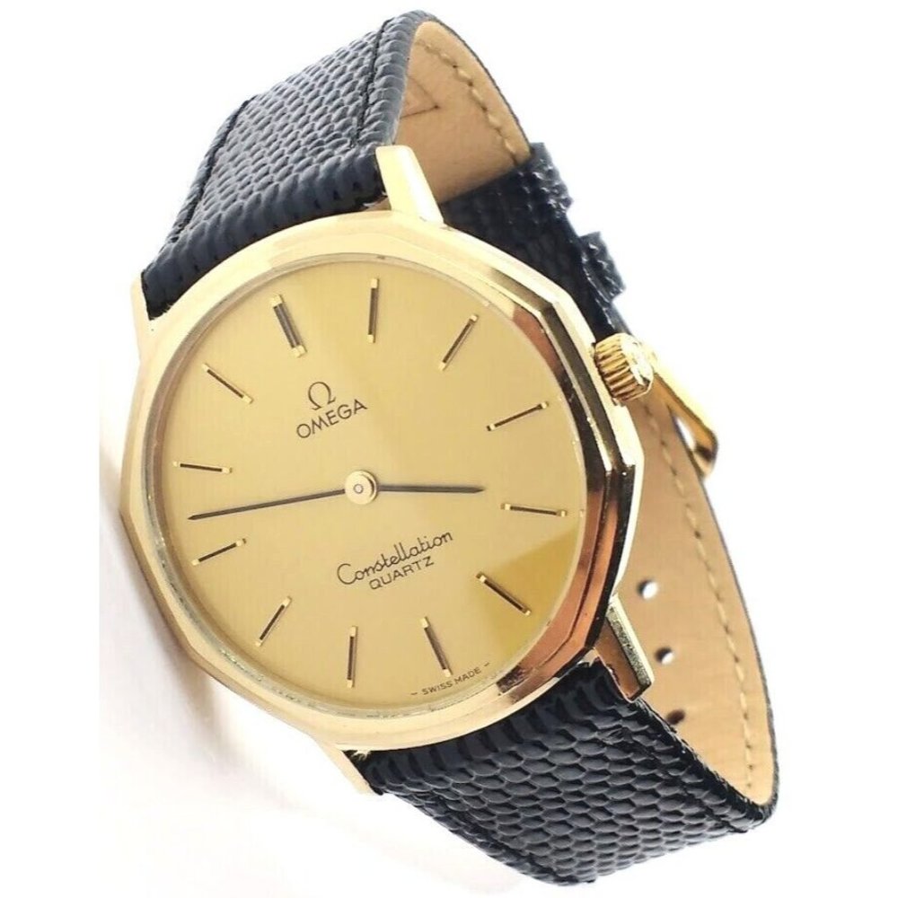 Vintage 1975 Omega Constellation Swiss Gold Filled Quartz Men's Watch 1970's